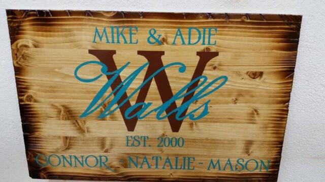 Custom Family Name Sign - Personalized Housewarming Gift Anniversary Last Sign- Wall Art - image 1