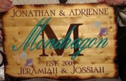 Custom Family Name Sign - Personalized Housewarming Gift Anniversary Last Sign- Wall Art - thumbnail 2