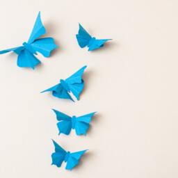 Blue Turquoise Butterfly Wall Art, 3D Decor, Nursery Baby Shower Decorations - thumbnail 2