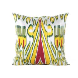 "Set Of 4 Pcs, Ikat Pillow Cover, Silk & Cotton Pillow, 20.08"" X 20.28" - thumbnail 3