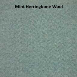 Mint Green Herringbone Wool Abraham Moon British Made 100% Cushion Pillow Cover Square Rectangle Lumbar - Superior Quality - thumbnail 2