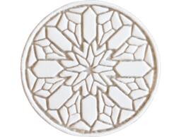 Moroccan Wall Sculpture For Decoration, Ceramic Tile With Design Outdoor, Circle Art, Moroc #2 Circles 15cm Beige - thumbnail 1