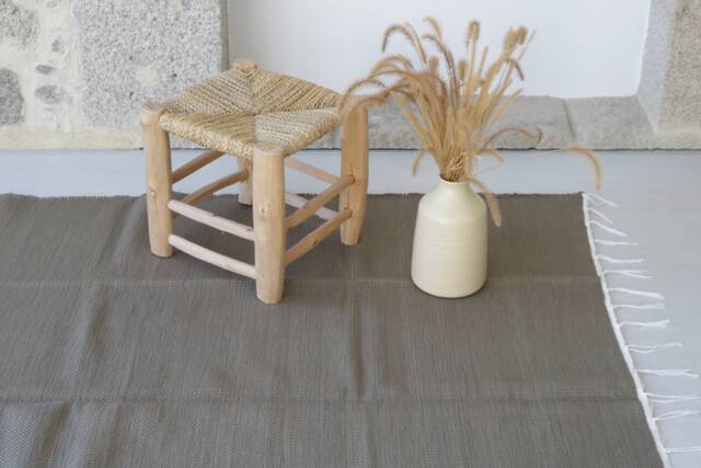 Large Handwoven Green Rug, Bedroom Cotton Area Living Room Tapis Vert, De Salon Pour Enfants Tiss?? ?? La Main - image 1