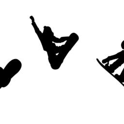 Snowboarding Silhouette Sports - Wall Decal Custom Vinyl Art Stickers - thumbnail 3