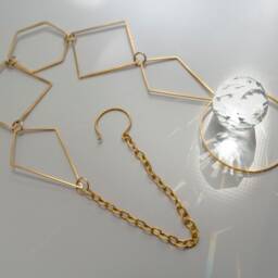 Vert Air Plant Display - I, Holder Wall Crystal, Geometric Hanger, Brass Wall, Housewarming Gift Planter - thumbnail 3