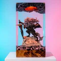 Premium Mal-K3Th - Resin Lamp Handmade Led Night Light - 3Den Ring Boss Dark Fantasy Decor Gift For Gamers - thumbnail 1