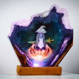 Premium Mal-K3Th - Resin Lamp Handmade Led Night Light - 3Den Ring Boss Dark Fantasy Decor Gift For Gamers - thumbnail 4