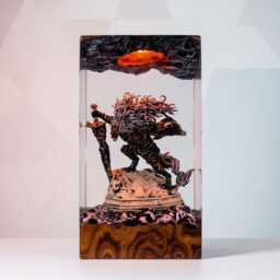 Premium Mal-K3Th - Resin Lamp Handmade Led Night Light - 3Den Ring Boss Dark Fantasy Decor Gift For Gamers - thumbnail 2