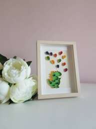 Dinosaur Wall Art, Nursery Decor, Naming Ceremony, Gift Idea, Baby Boy, Girl Gift, 1st Birthday, Christening Present, Baby Shower - thumbnail 1