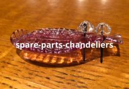 Leaves For Mirrors, Spare Parts in Murano Blown Glass, Pink Rose - thumbnail 1