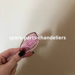 Leaves For Mirrors, Spare Parts in Murano Blown Glass, Pink Rose - thumbnail 2