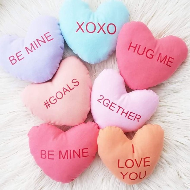 Custom Heart Shaped Pillow, Heart Plush, Funny Valentine Gift, Custom Gift For Him, Valentine Friend, Candy - image 1