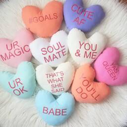 Custom Heart Shaped Pillow, Heart Plush, Funny Valentine Gift, Custom Gift For Him, Valentine Friend, Candy - thumbnail 2