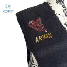 Dinosaur Towel - Personalised Face Cloth/Hand Bath = Embroidered - thumbnail 2