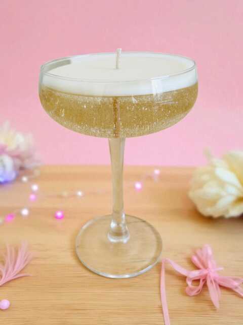 Champagne Candle - Cocktail Dessert Christmas Birthday Gift Homeware - image 1
