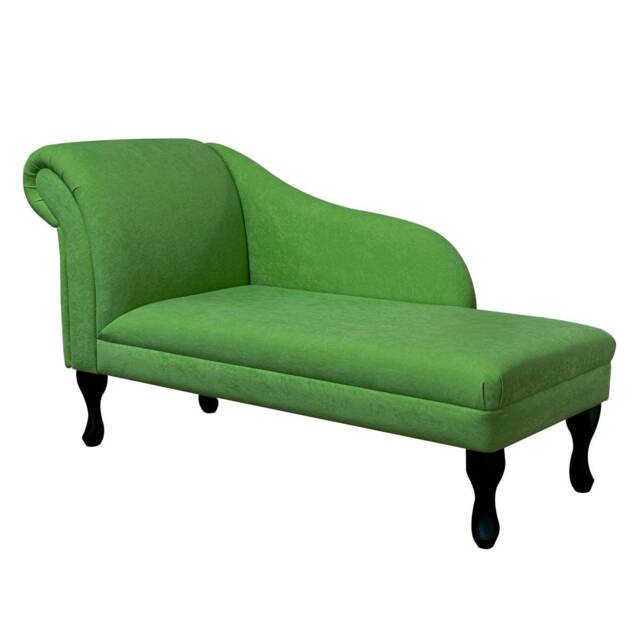 Handmade Green Plush Chaise Longue - image 1