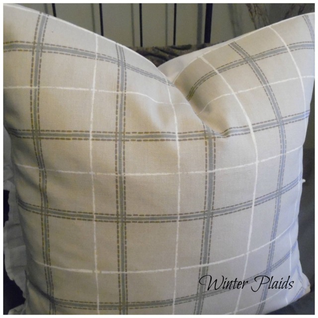 Scottish Clay.denim Blue.plaid Pillow Cover.slipcovers.farmhouse.toss Pillows.throw Pillows.lumbar Pillows - image 1
