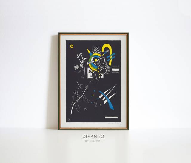 Wassily Kandinsky Abstract Fine Art Print, Small Worlds Poster, Modern Wall Art, Geometric Bauhaus Canvas, Office Contemporary Home Decor - image 1