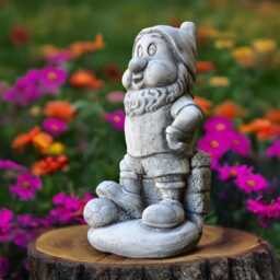 Concrete Football Gnome Statue Garden Concrete With Ball Hand-Poured Yard Ornament Outdoor Sports Decoration Gnome Lover Gift - thumbnail 2