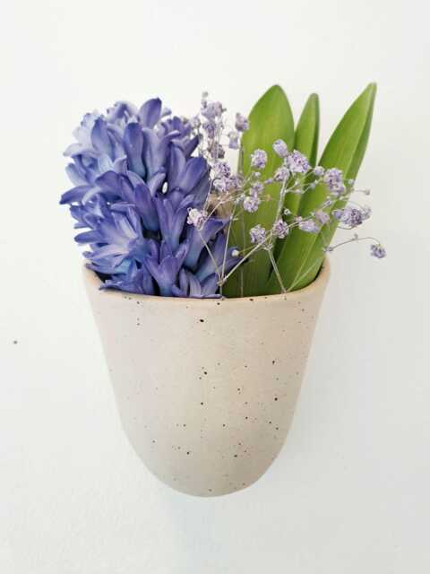 stoneware Wall Pocket Planter Hanging Succulent Flower Pot Plant Holder Vase Wallvase Bowl - image 1