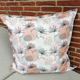 Outdoor Cushion Made Of High-Quality Polyester - Flower Pastel Water-Repellent - Cushion Cover - thumbnail 3