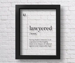 Transparent Lawyered Definition Lawyer Gift Funny Poster Office Decor Coworker New Job Attorney Scandinavian - thumbnail 1