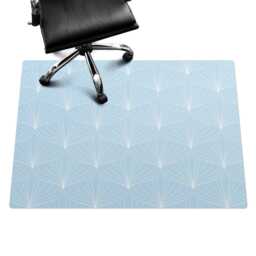 Delicate Fans Office Chair Floor Protector, Blue Desk Mat, Pattern Vinyl Gaming Mat - thumbnail 3