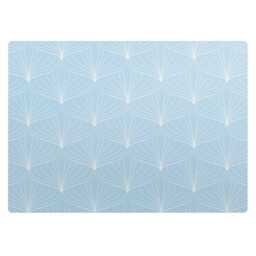 Delicate Fans Office Chair Floor Protector, Blue Desk Mat, Pattern Vinyl Gaming Mat - thumbnail 2