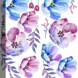 Floral Wall Decal Watercolor Flowers With Leaves Stickers - thumbnail 4