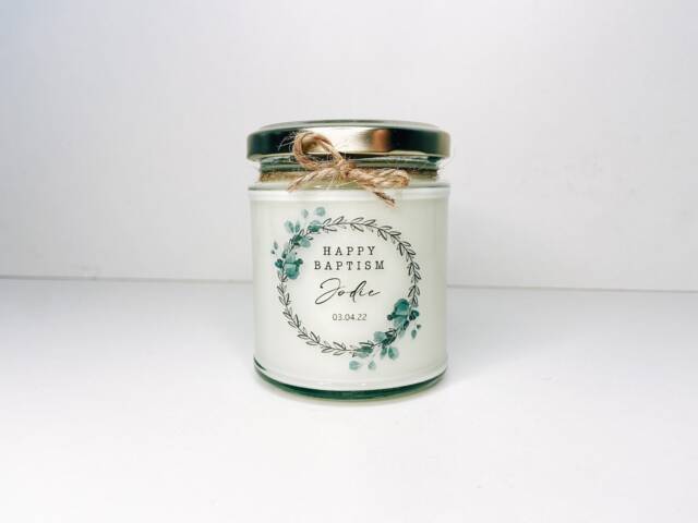 Happy Baptism Gift - Candle Personalised Birthday For Her -Baptism - image 1