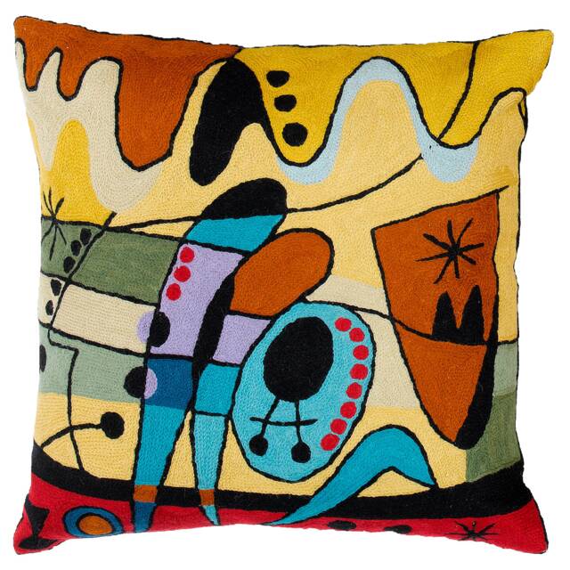 Zaida Miro Red Carnival Cushion Pillow 18 - image 1