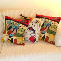 Zaida Miro Red Carnival Cushion Pillow 18 - thumbnail 3
