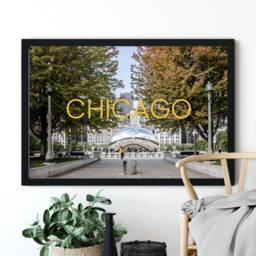 Chicago Wall Art, Cloud Gate, The Bean, Lettering, Millenium Park, Print, Architecture Poster - thumbnail 3