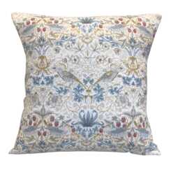 Clarke & William Morris Strawberry Thief Linen Plum Arts Crafts Cushion Cover 16 - thumbnail 1