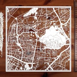 Suzhou/Nanjing Paper Cut Map 12??12 In. Art Ideal Gifts - thumbnail 3