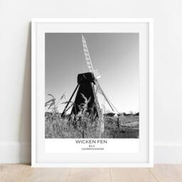 Wicken Fen Photography Print Black & White Landscape Wall Art - thumbnail 3