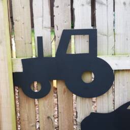 Tractor Chalkboard Sign, Kids Outdoor Playroom Decor - 59 X 39cm - thumbnail 1