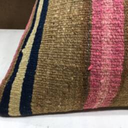 Handwoven Kilim Pillow Cover, Bohemian Accent, 20x20 - thumbnail 3