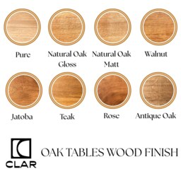 Hardwood Solid Oak Dining Table Steel Leg 043 - thumbnail 4