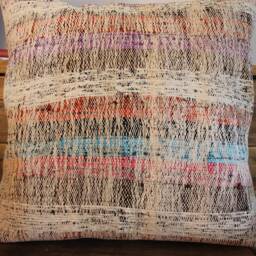 50cm Vintage Kilim Cushion Cover Handwoven - Goat Hair/Wool/Linen Village Weave - thumbnail 2