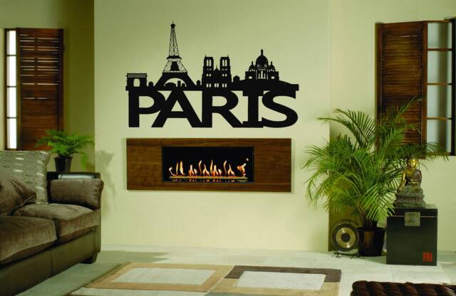 Paris Skyline Wall Decal Eiffel Tower, Removable Vinyl Sticker 2786 - image 1