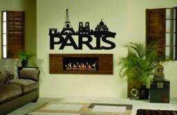 Paris Skyline Wall Decal Eiffel Tower, Removable Vinyl Sticker 2786 - thumbnail 1