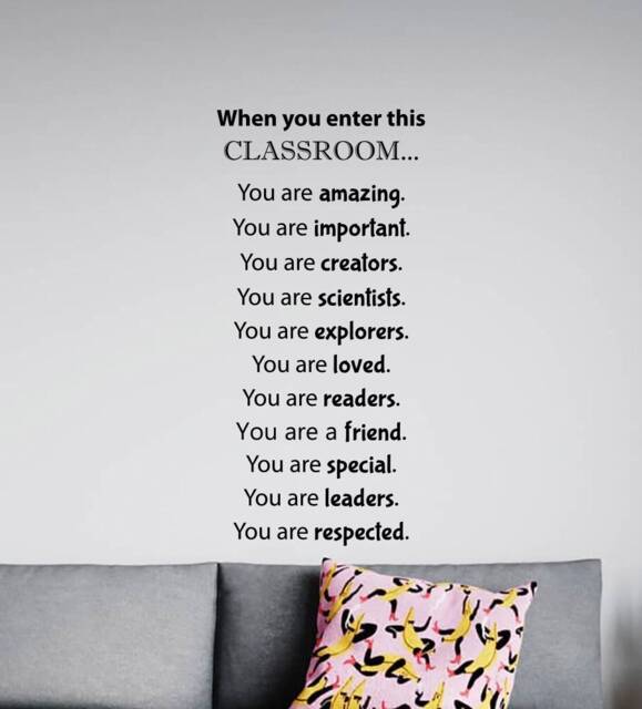 In This Classroom Wall Sticker Class Room Rules Study Education Quotes Vinyl Decal Science Learn Print Art School Decor Sign Poster 3Ez - image 1