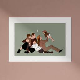 Family Illustration Portrait To Personalize From Photo - thumbnail 2