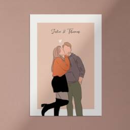 Family Illustration Portrait To Personalize From Photo - thumbnail 3