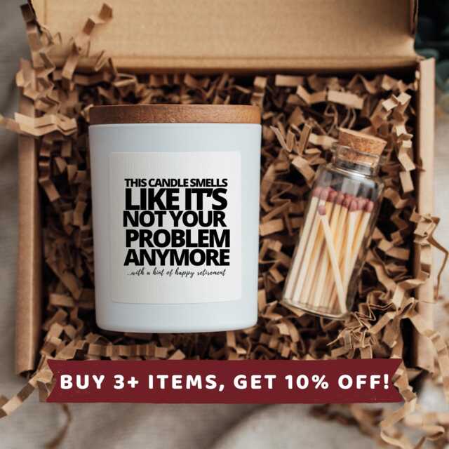 Funny Retirement Candle Gifts For Women Gift Men Card Present Cards W - image 1