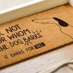 Ask Not For Whom The Dog Barks, It Barks Thee - Welcome Doormat Decor Lovers Gift Funny Ideas - thumbnail 2