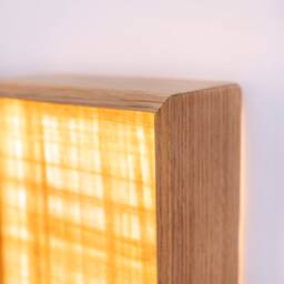 Oak Wooden Wall Sconce Egyptian Papyrus Ambient Light. Plug-In Option. Usa Duties Paid - thumbnail 3
