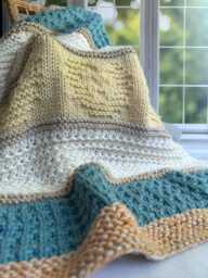 Lionhearted Knit Baby Blanket Pattern Lion Theme - PDF Pattern - thumbnail 1