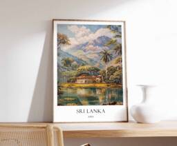 Sri Lanka Poster, Wall Decor, Asia Travel Artwork, Cultural Art Print, Tropical Island Asian Gift, Poster - thumbnail 1